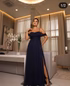 Vestido Franzido Ombro a Ombro da Gala Nobre Moda Festa - PRETO