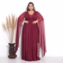 Vestido três listras pequenas com capa VESTIDO DE FESTA Gala Nobre Moda Festa