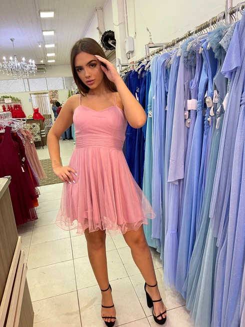 VESTIDO DE ALCINHA ACINTURADO Gala Nobre Moda Festa