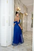 Vestido Franzido Ombro a Ombro da Gala Nobre Moda Festa