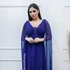 Vestido Três Listras Pequenas com Capa da Gala Nobre Moda Festa
