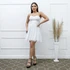 VESTIDO DE ALCINHA ACINTURADO Gala Nobre Moda Festa BRANCO P
