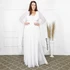 Vestido Três Listras Pequenas com Capa da Gala Nobre Moda Festa - BRANCO