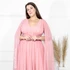 Vestido Três Listras Pequenas com Capa da Gala Nobre Moda Festa