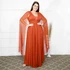 Vestido Três Listras Pequenas com Capa da Gala Nobre Moda Festa - TERRACOTA