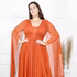Vestido Três Listras Pequenas com Capa da Gala Nobre Moda Festa