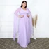 Vestido Três Listras Pequenas com Capa da Gala Nobre Moda Festa - LILAS
