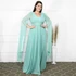 Vestido Três Listras Pequenas com Capa da Gala Nobre Moda Festa - VERDE