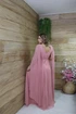 Vestido Três Listras Pequenas com Capa da Gala Nobre Moda Festa