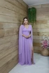 Vestido Três Listras Pequenas com Capa da Gala Nobre Moda Festa