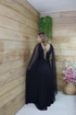 Vestido Três Listras Pequenas com Capa da Gala Nobre Moda Festa
