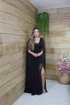Vestido três listras pequenas com capa VESTIDO DE FESTA Gala Nobre Moda Festa
