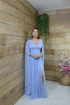 Vestido Três Listras Pequenas com Capa da Gala Nobre Moda Festa