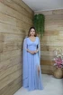 Vestido Três Listras Pequenas com Capa da Gala Nobre Moda Festa