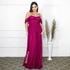 Vestido Franzido Ombro a Ombro da Gala Nobre Moda Festa - FUCSIA