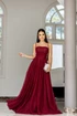Vestido Decote Lateral X da Gala Nobre Moda Festa - MARSALA