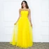 VESTIDO DECOTE LATERAL X Gala Nobre Moda Festa AMARELO G