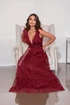 Vestido De Amarrar Três Marias VESTIDO LONGO Gala Nobre Moda Festa MARSALA M
