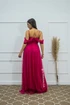 Vestido Franzido Ombro a Ombro da Gala Nobre Moda Festa