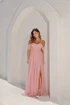 Vestido Franzido Ombro a Ombro da Gala Nobre Moda Festa - ROSE