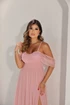 Vestido Franzido Ombro a Ombro da Gala Nobre Moda Festa